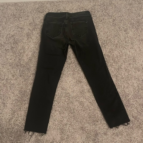 Mavi Ada Mid Rise Distressed Dark Smoke Grey Boyfriend Jeans 24X27 - Picture 9 of 10